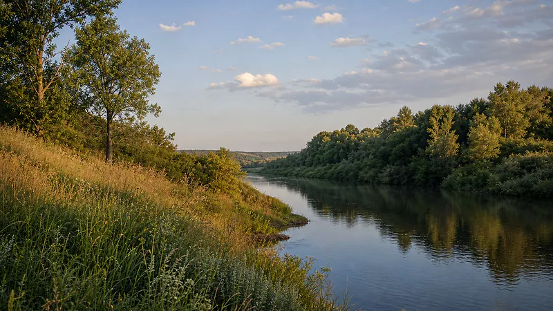 Берег Прута у Скулень